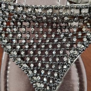 Vince Camuto Silver Sandals Size 9.